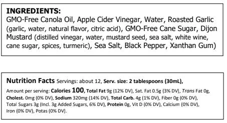 Truly Natural Roasted Garlic Dressing - Image 3